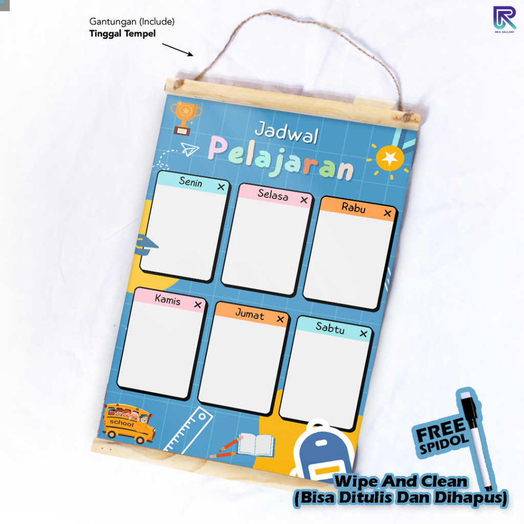 

RHA GALLERY Planner Sekolah Jadwal Pelajaran Kelas Siswa Blue Wipe And Clean List Jadwal Tulis