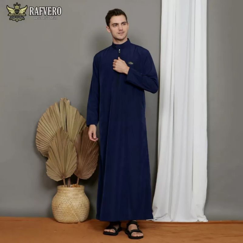 Jubah pria polos list-Gamis pria jubah muslim dewasa motif baju muslim pria