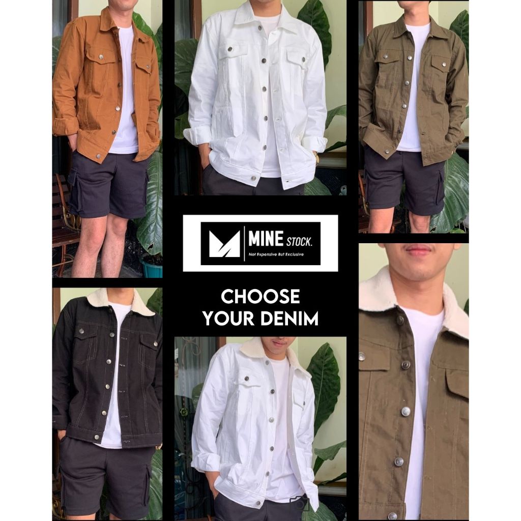 Mine Stock Jacket Jeans Denim /Jacket Jeans Denim Unisex/Jacket Jeans Denim Pria dan Wanita/Jacket J