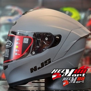 HELM NJS ZX-1 Solid grey doff Hitam NJS ZX-1 Solid Helm Fullface