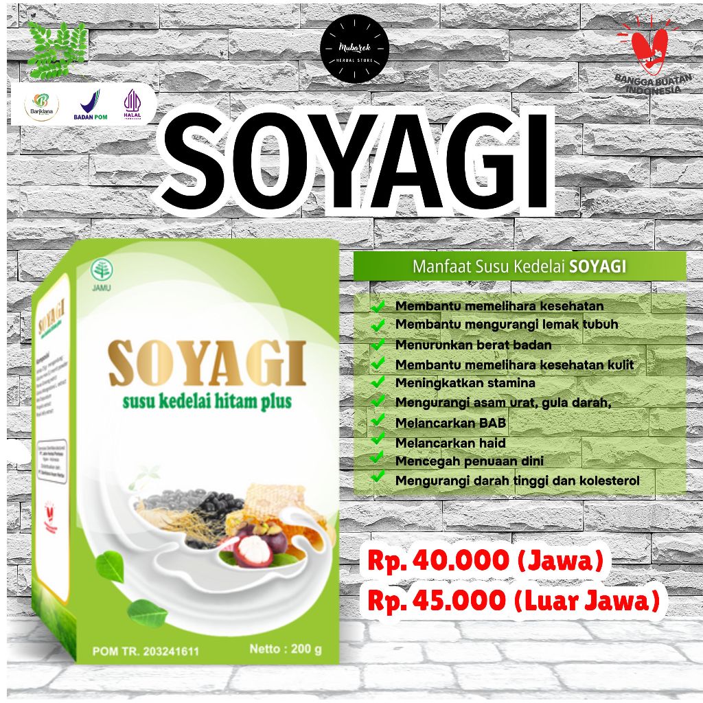 

[BELI 1 GRATIS SENDOK MADU] [BELI 3 GRATIS TASBIH DIGITAL] SOYAGI Susu Kedelai untuk diet