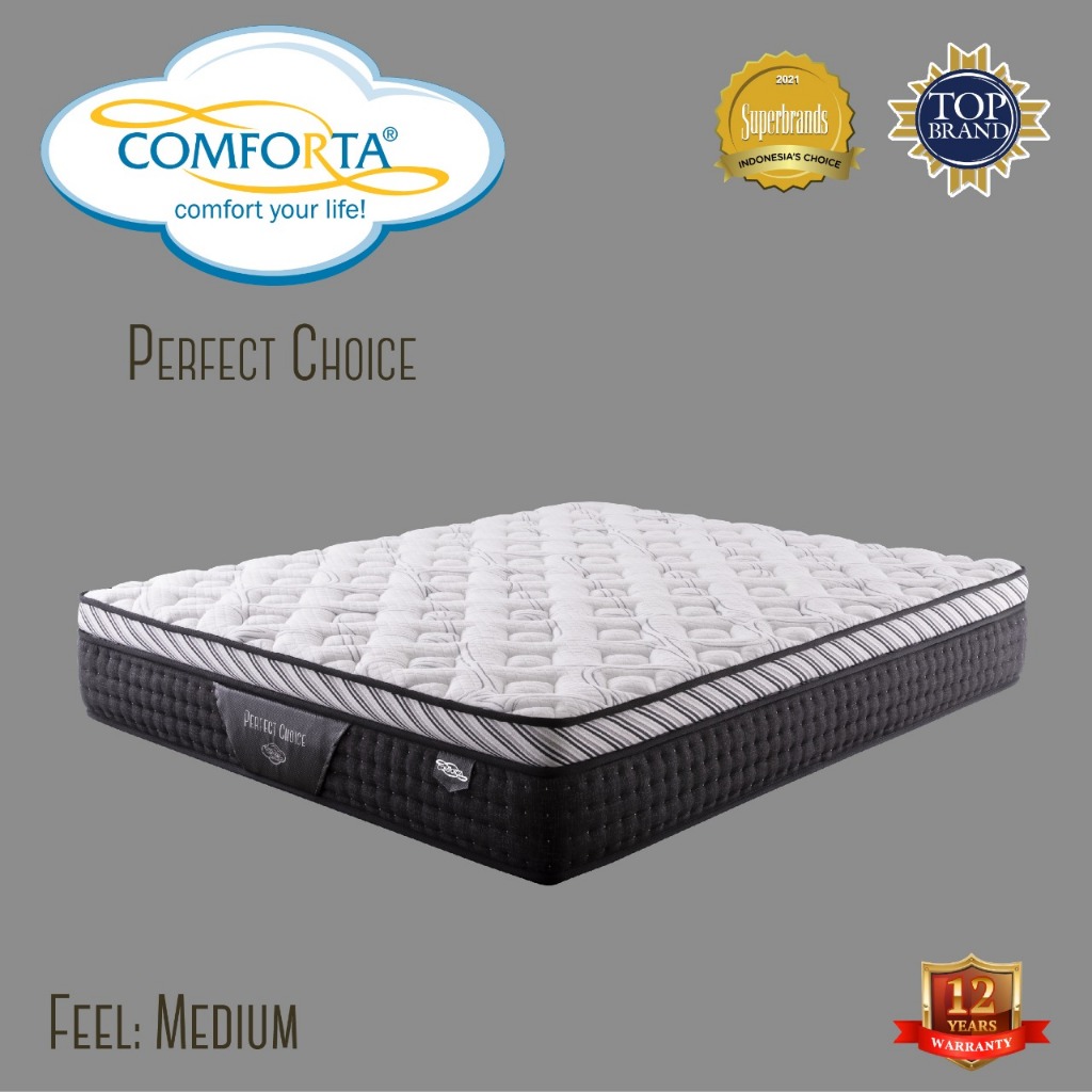 Spring Bed Comforta Type Comfort Perfect Choice Ukuran 120x160x180/Bonus Bantal Dan Guling/Kasur Nya