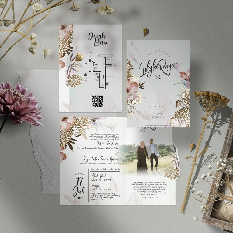 Undangan Pernikahan Murah Elegan Undangan Nikah unik