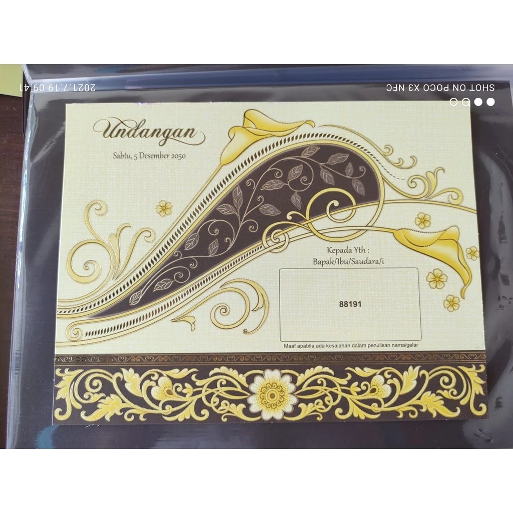 Undangan Pernikahan / Perkawinan Erba 88191