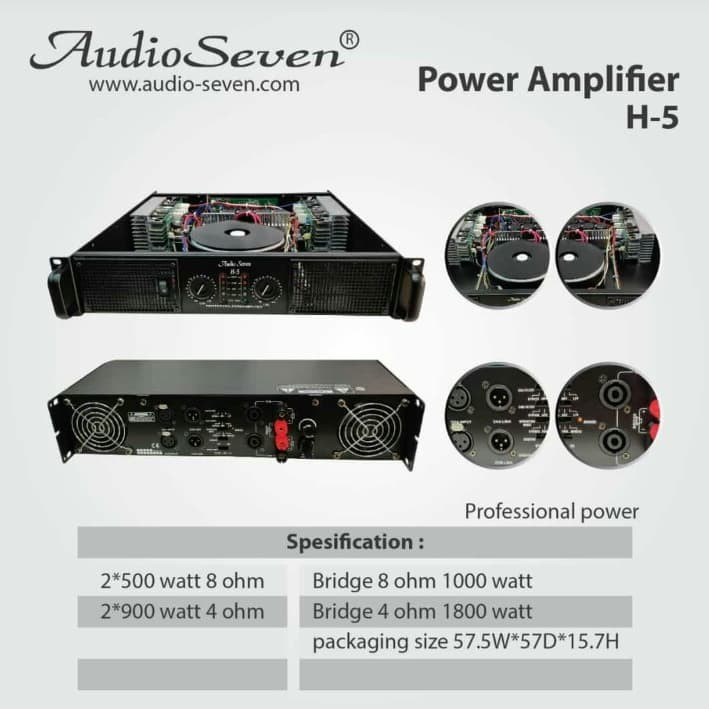 POWER AMPLIFIER AUDIO SEVEN H 5 / H5 ORIGINAL AUDIOSEVEN