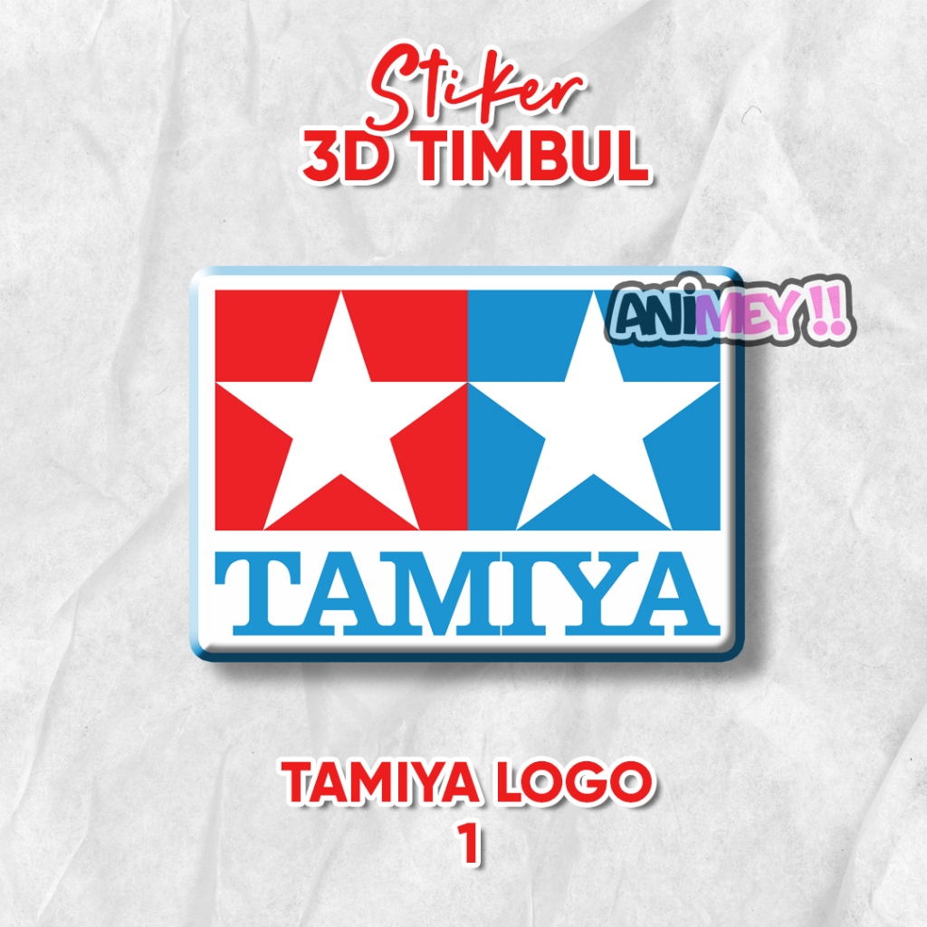 

Stiker Emblem 3D Timbul Tamiya Logo / Stiker Anime Resin