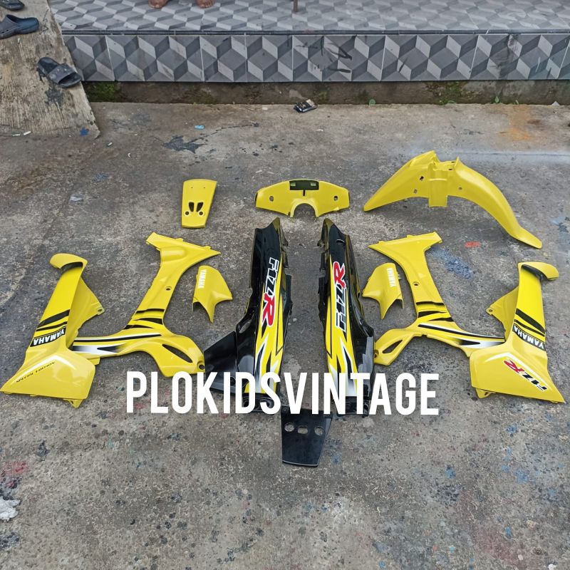 FULL BODY HALUS YAMAHA FIZ R FIZR KUNING HITAM SET STICKER