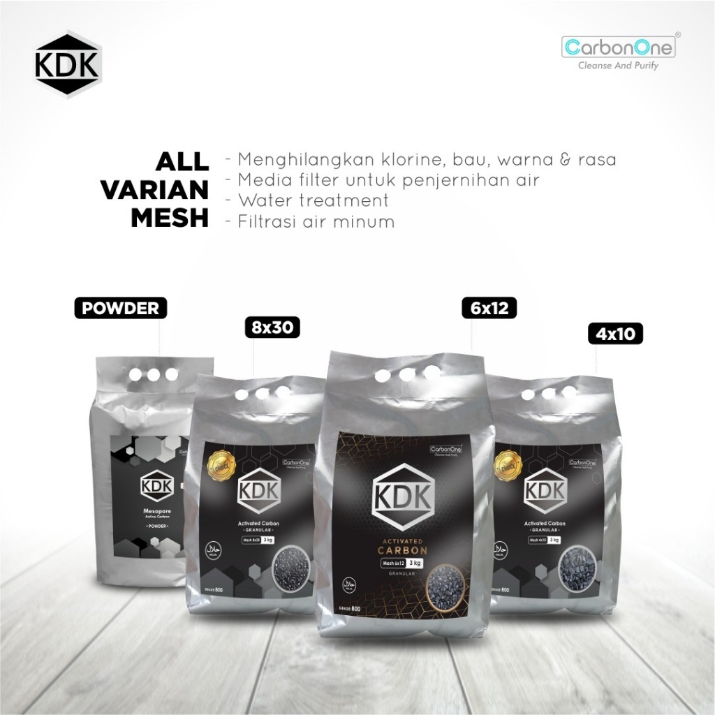 Karbon Aktif KDK iodine 800 3kg - Penjernih air