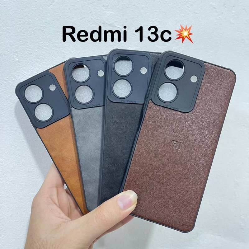 LEATHER CASE / KULIT LOGO REDMI 13C / REDMI13C / POCO C65