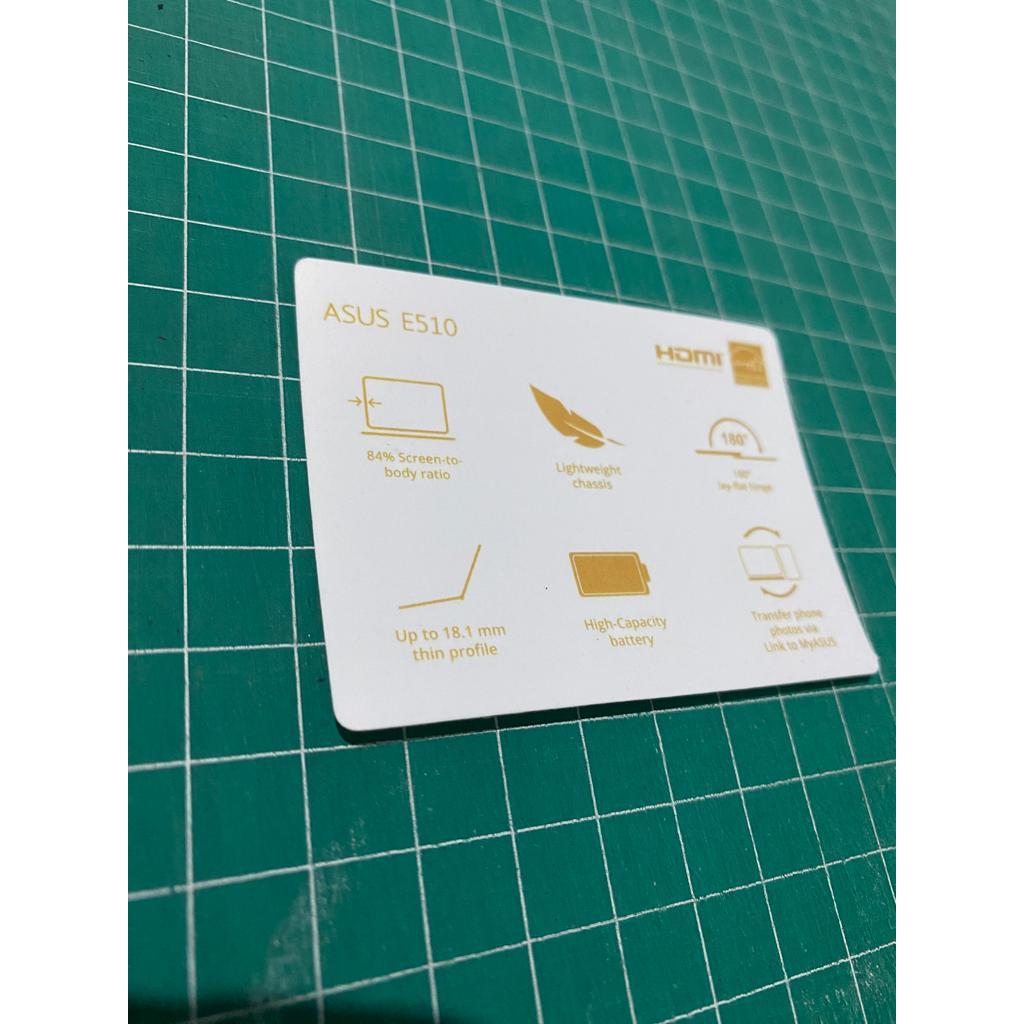 Stiker Spesifikasi Laptop Asus Vivobook E510