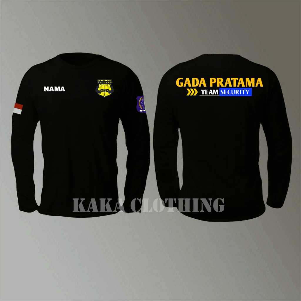 KAOS LENGAN PANJANG GADA PRATAMA TEAM SECURITY WARNA HITAM