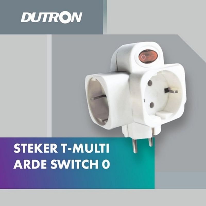 Steker T Arde Switch DUTRON Steker T Arde + Saklar DUTRON - DV-STA-01S