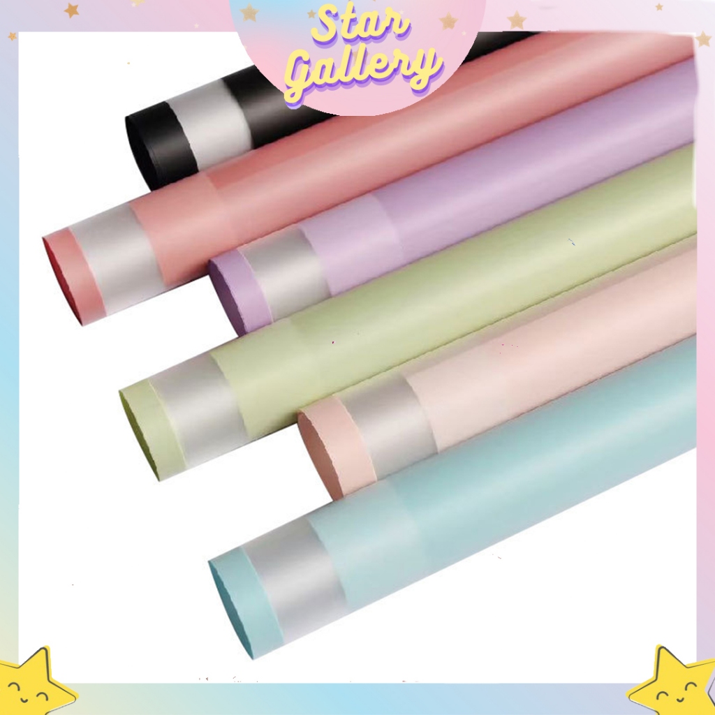 

Kertas Buket Bunga List Transparan Pastel Flower Wrapping Paper Pastel Cellophane KB6110