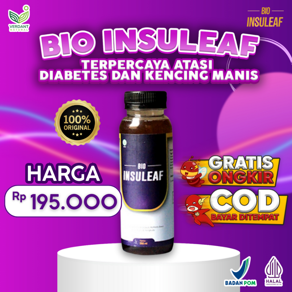Bio Insuleaf Herbal Insulin Cegah Diabetes Menurunkan Hipertensi & Gula Darah Asli 100% Ori