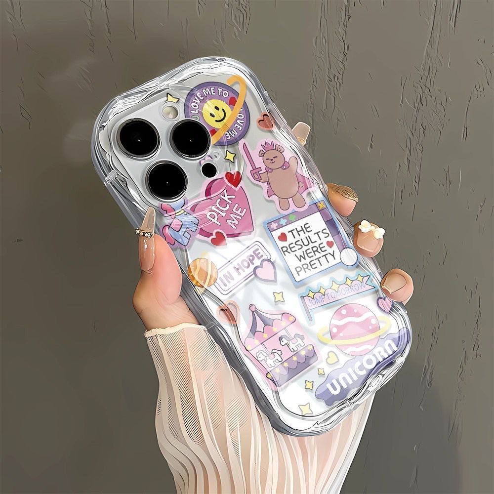 SS51 Case Motif In Hope Unicorn Pickme Case For Vivo Y01 Y15s Y02 Y12 Y15 Y17 Y16 - White_Cell