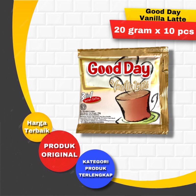 

Good Day Vanilla latte 1 renceng Harga Kopi Sachet Instan