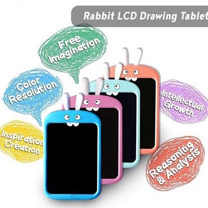 

SKM36 Mainan Anak LCD Writing Drawing Tablet Board 85 inch Papan Tulis Bentuk Rabbit uki