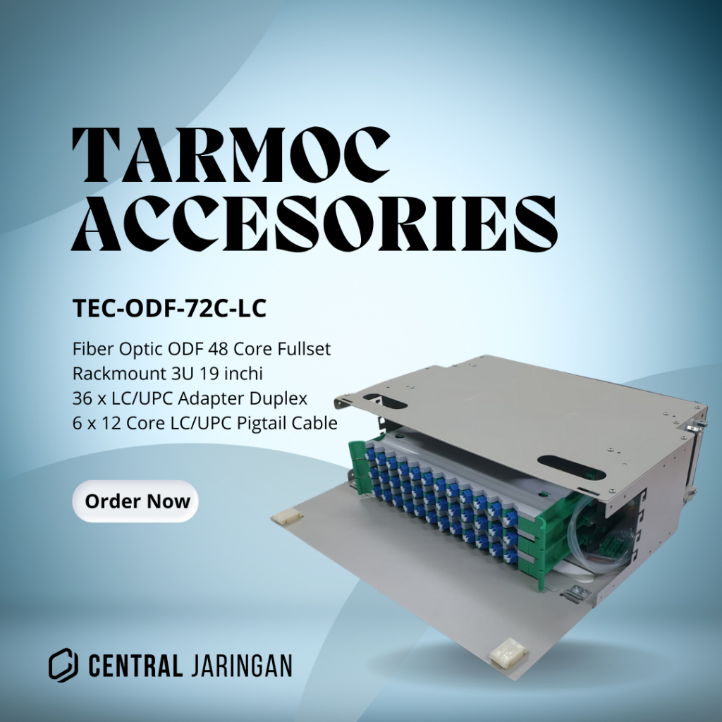 Fiber Optic ODF/OTB 72 Core LC Lengkap Rackmount | ODF 72C LC