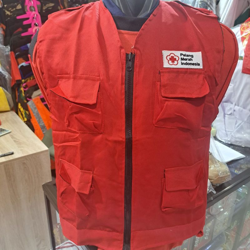 Rompi pmi merah oblong