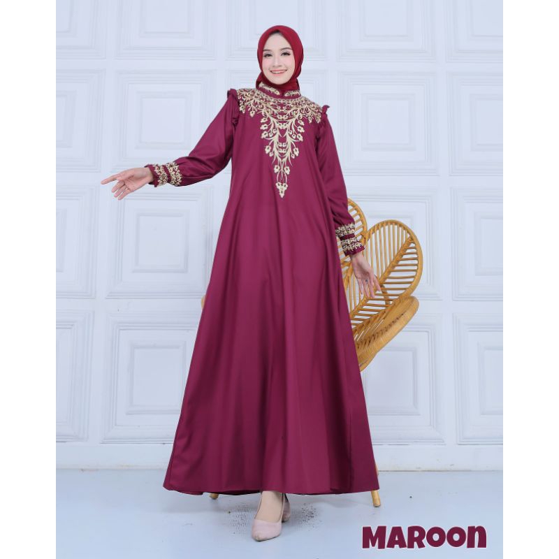 Gamis madina toyobo talita // dress wanita terbaru // gamis katun premium bordir  // gamis katun toy