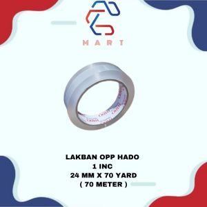 

Lakban OPP Hado 1 Inc - 24 MM x 70 Yard ( 70 Meter )
