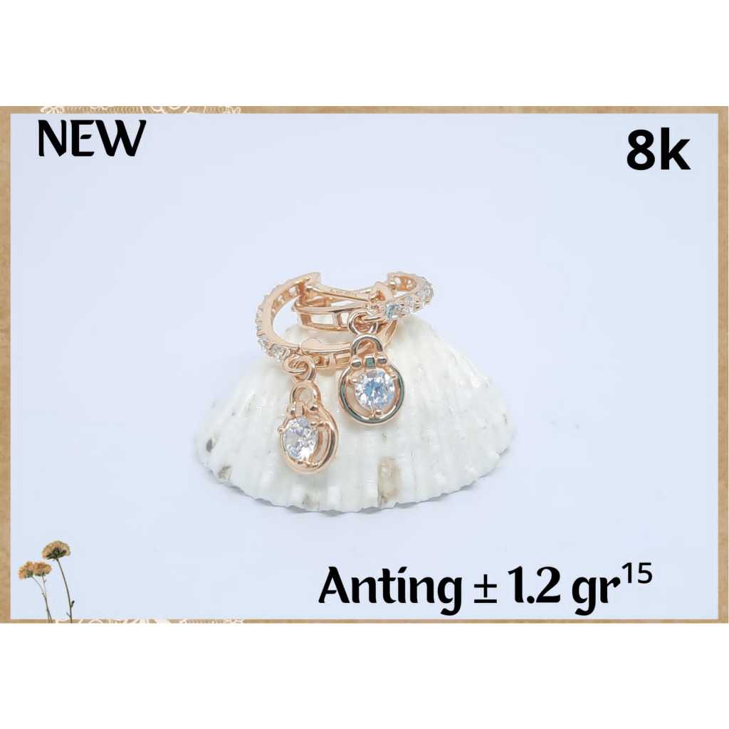 Limyvi Anting Mata 1 Dewasa Emas Muda Asli 375 8k