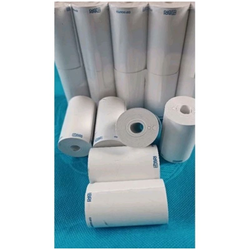 

Kertas struk thermal logo bri 57/58x30mm paket murah 10pcs