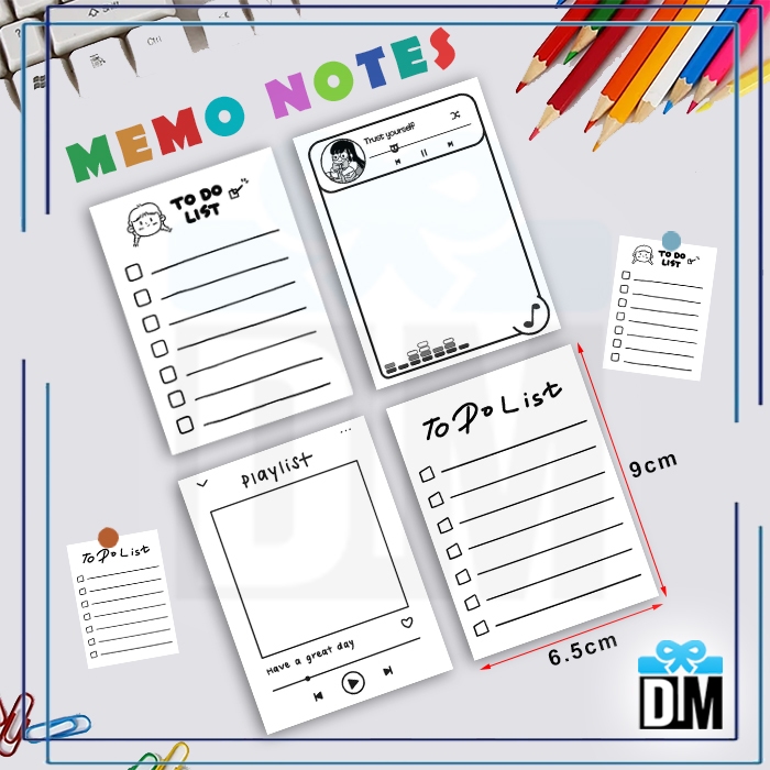 

Memo Pad Notes Catatan Diary Model Robek Atas Daily Weekly Planner #M