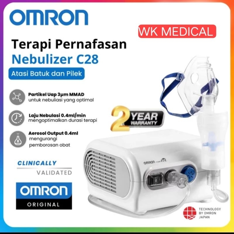 Omron nebulizer compressor  NE C28 nebu alat terapi uap pernafasan  anak bayi dewasa