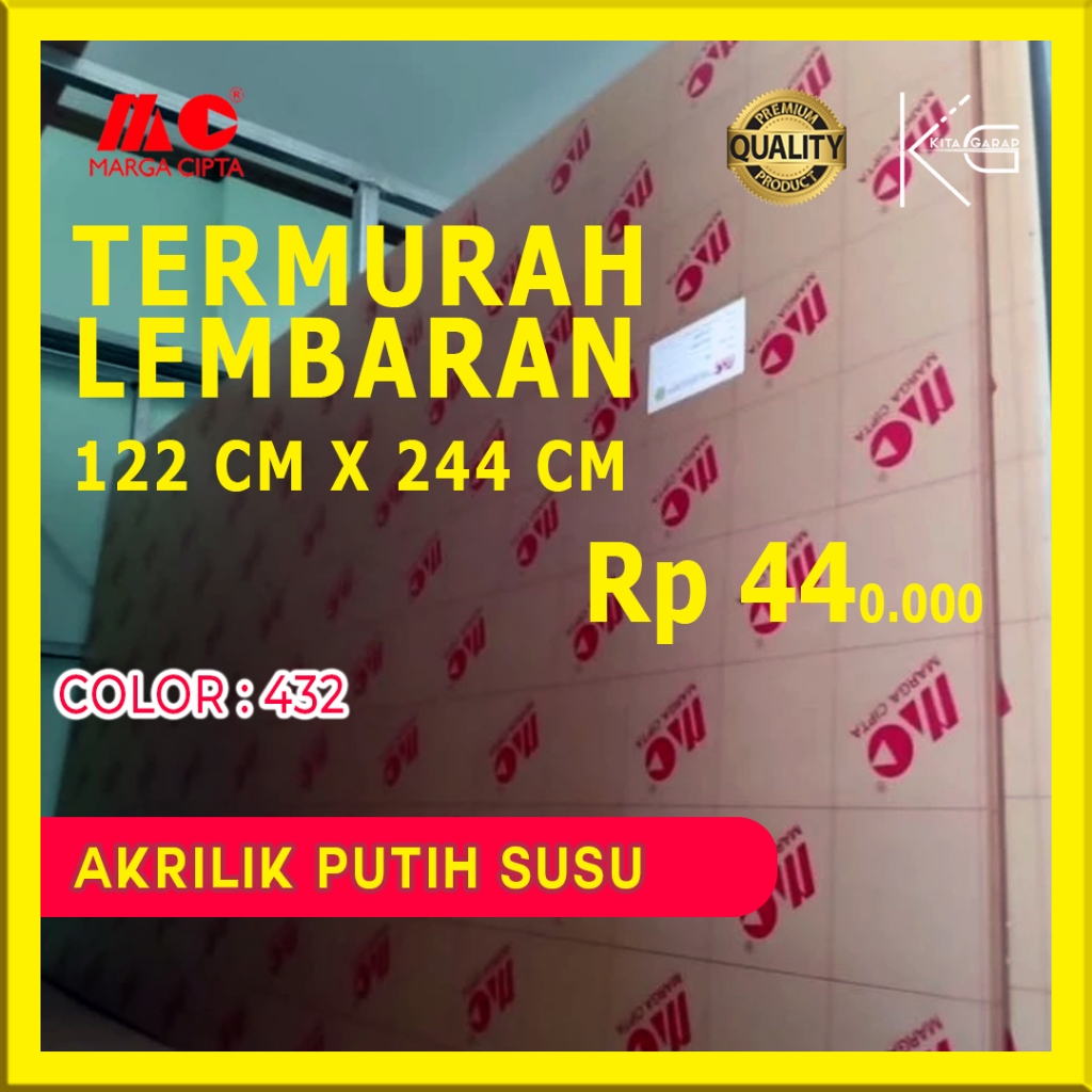 Akrilik Lembaran Murah | Akrilik Lembaran | Akrilik Susu Lembaran | Akrilik susu 122 cm x 244 cm | A