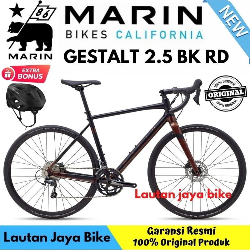 Marin Gestalt 2.5 Gloss Black Red Sepeda Gravel Marin