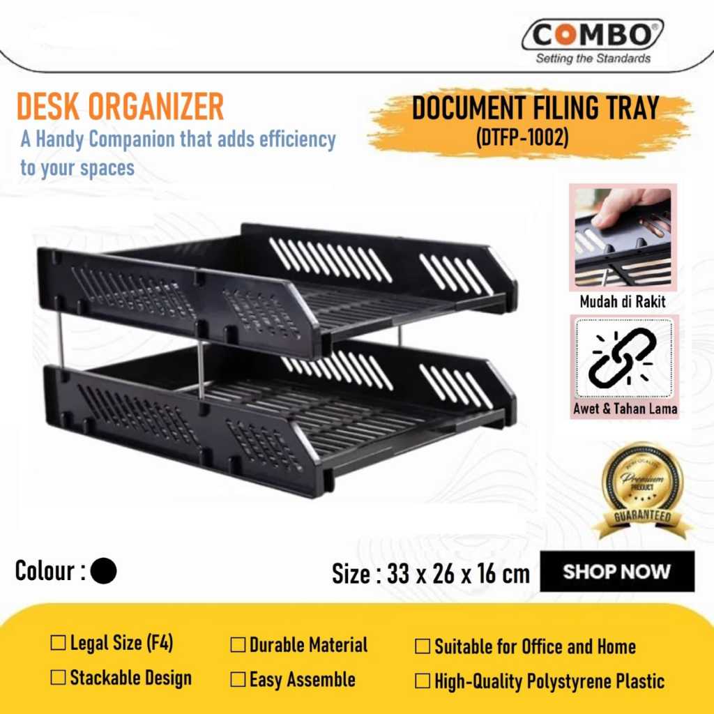 

Document Tray Plastik / Rak Dokumen Plastik / Paper Tray 2 Susun 1002