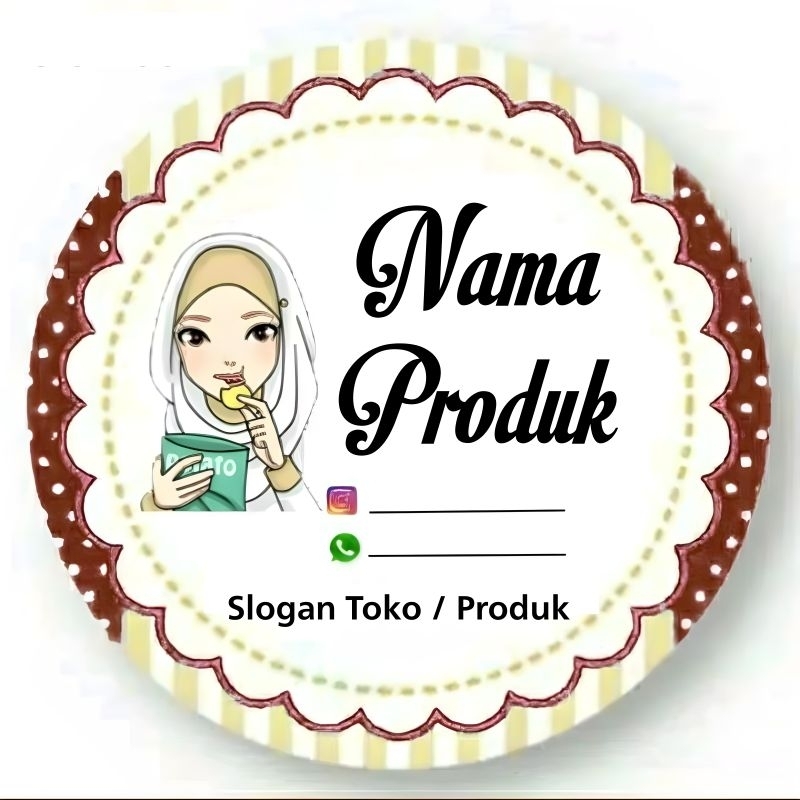 

(MINIMAL ORDER 100 pcs ) Stiker snack/produk/makanan per pcs