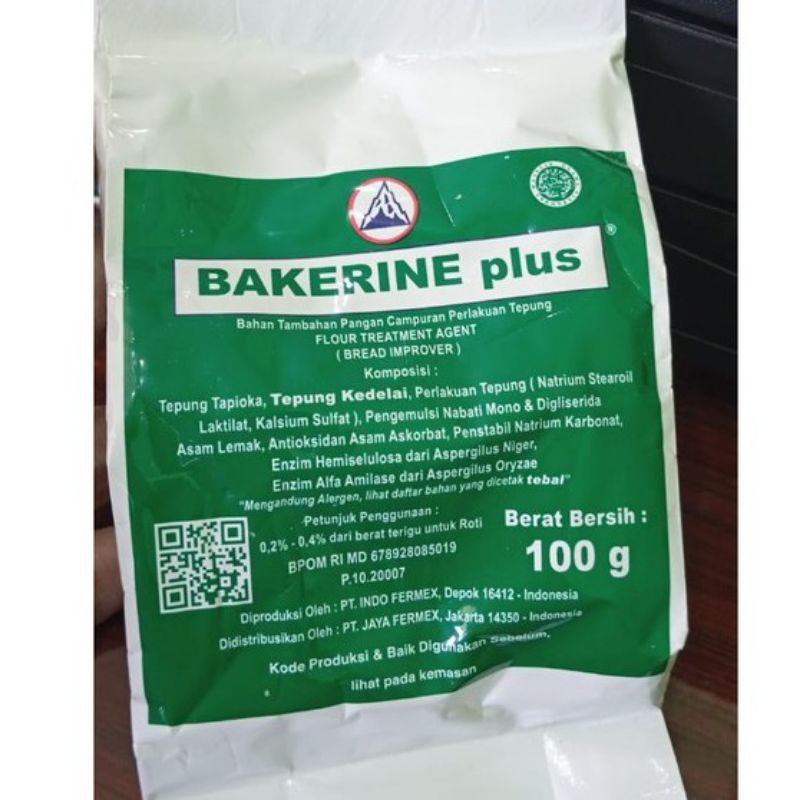 

Bakerine Plus ( Bread Improver ) 100gram dan 500gram