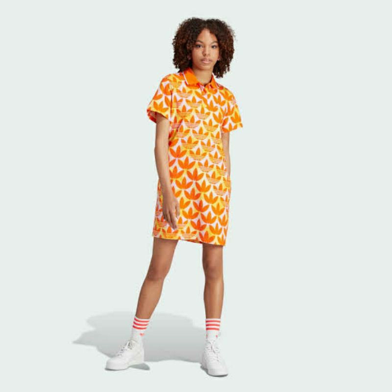 ADIDAS TREFOIL MONOGRAM POLO DRESS IJ6003 ORIGINAL