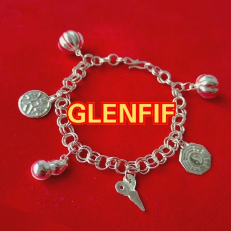 GLENFIF Gelang Kaki Perak Kerincing Anak Bayi model Pakkua Holo SHOPEE FREE ONGKIR
