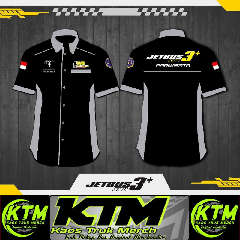 KEMEJA BUS MANIA / HEM BUS MANIA / KEMEJA AYO NAIK BUS / KEMEJA BUS PARIWISATA / KEMEJA PRIA