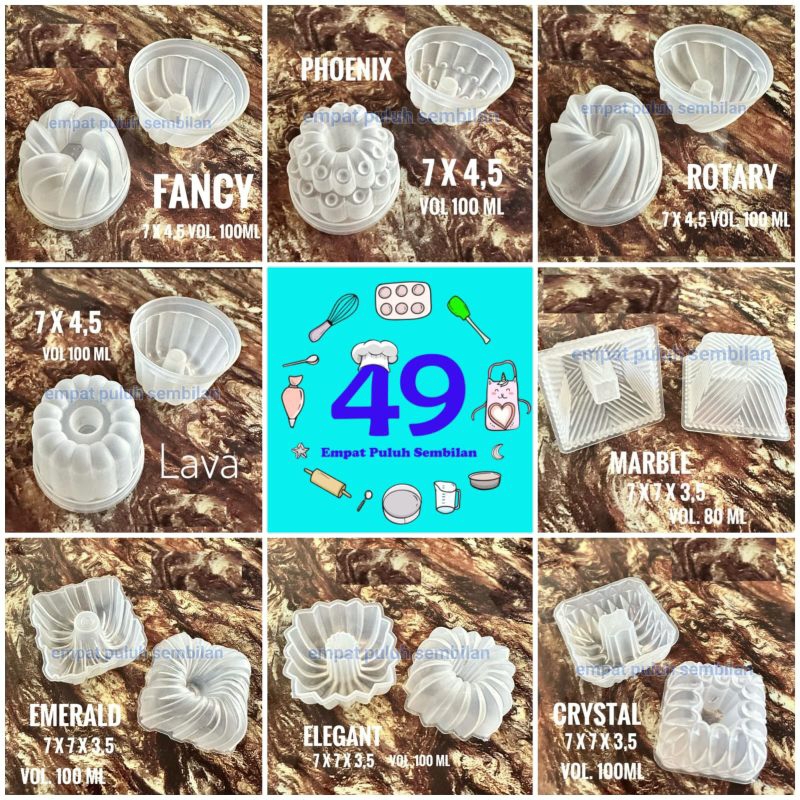 6 biji Cetakan puding mini / puding viral / cetakan agar agar mini / cetakan puding twister tebal