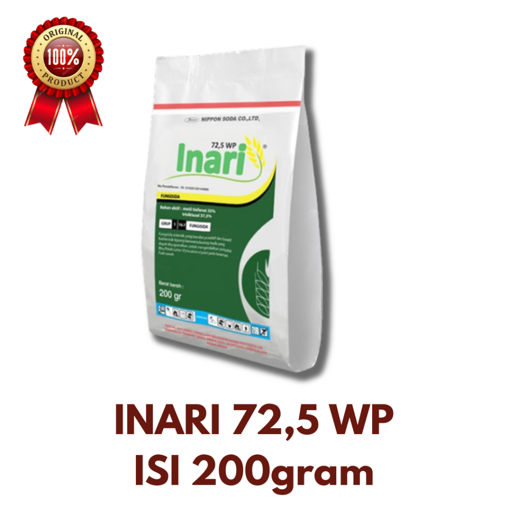 Fungisida Inari 72,5 WP 200 gr Obat pertanian untuk Jamur dan Pengisian pada Padi