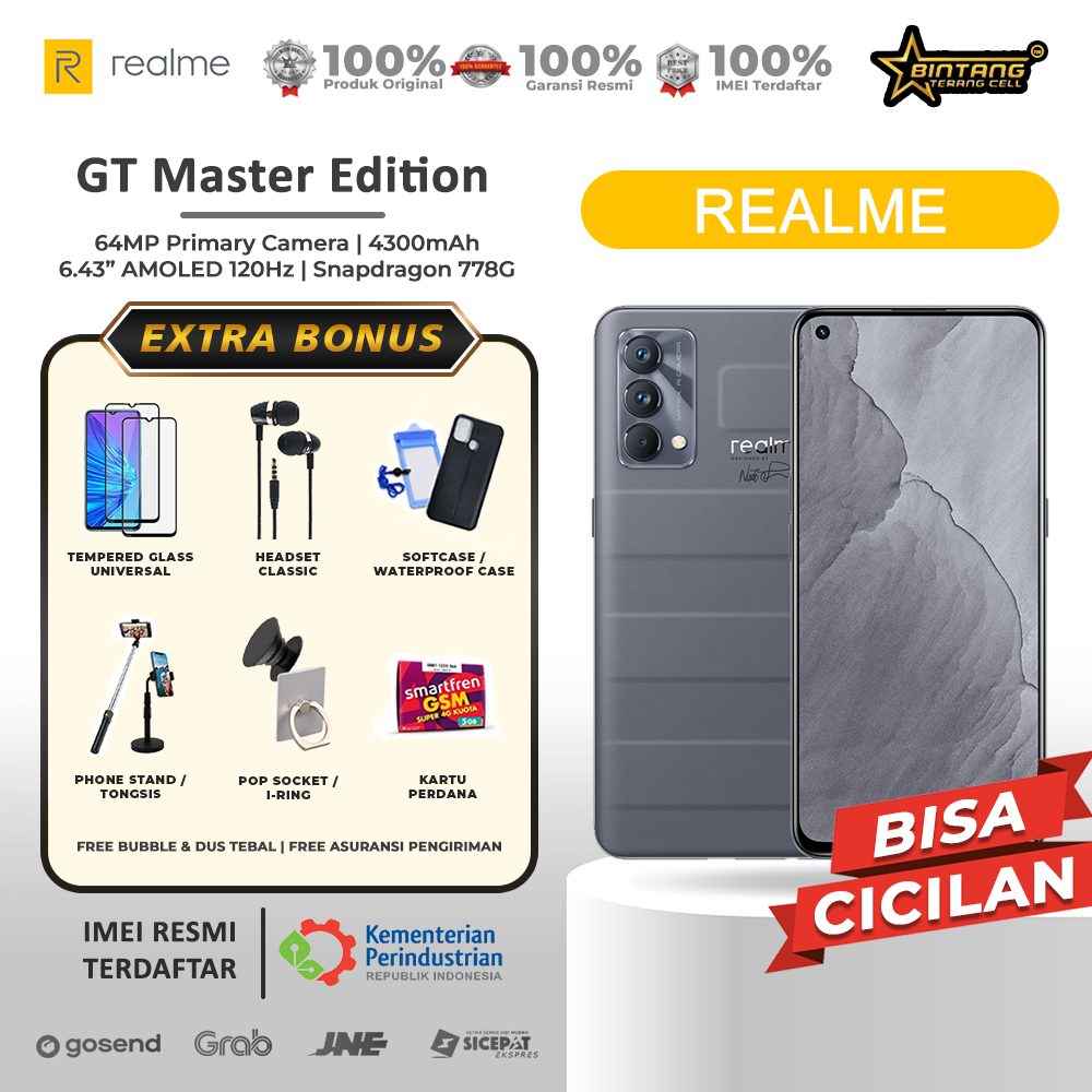 Realme GT Master edition ram 8+128gb snapdragon 778 5G garansi Resmi