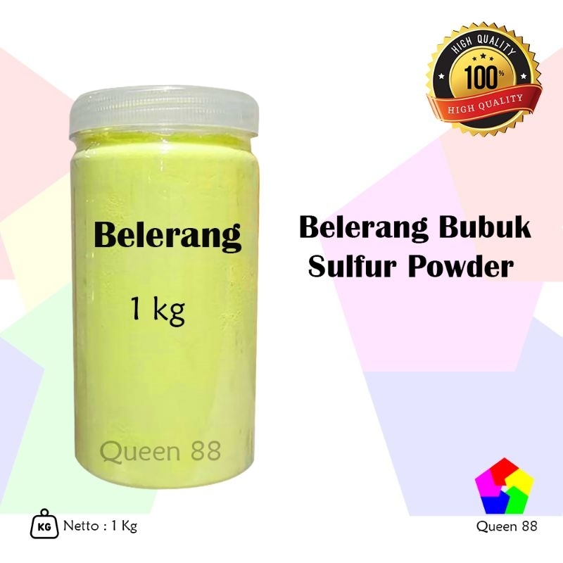 Belerang Bubuk Halus 1kg / Sulfur Powder 1kg / Belerang Murni 1kg / Murni 99.8 % / Belerang Murah 1k