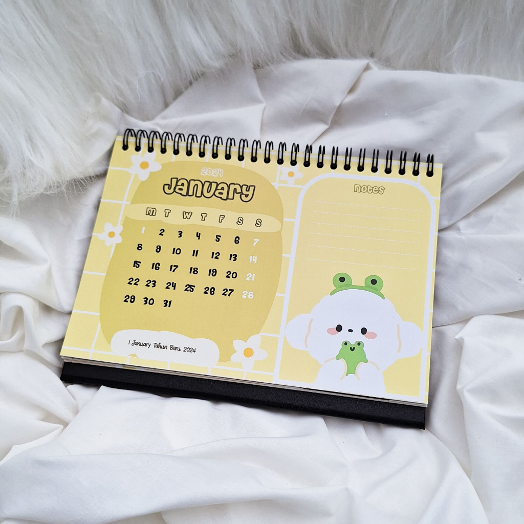 

Kalender Meja Bear And Friends Horizontal 2024 2025 Aesthetic Premium Quality Spiral