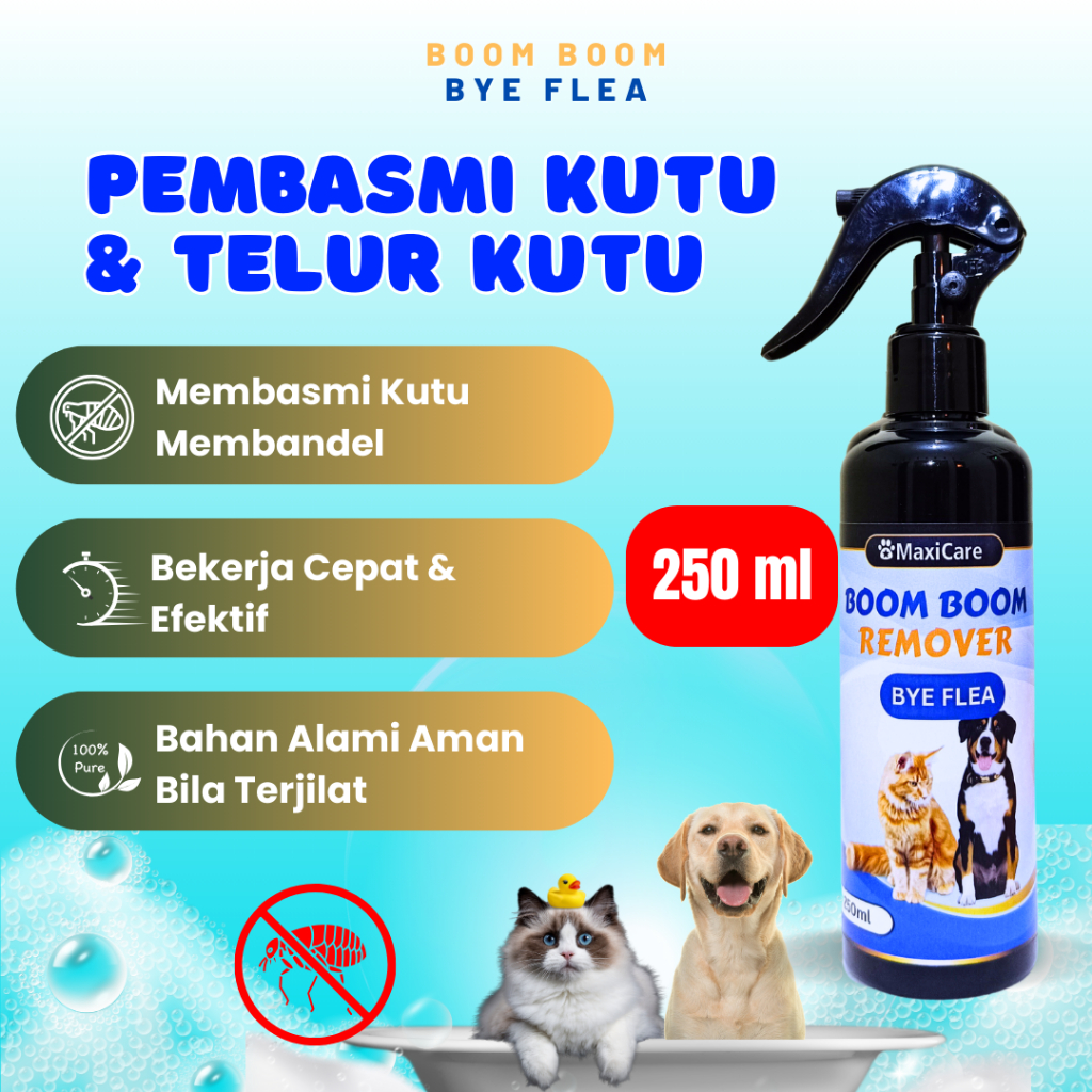 Obat Anti Kutu Kucing Anjing Kelinci Anabul Pembasmi Kutu Kucing Anjing Aman Ampuh Anti Flea BYE FLE