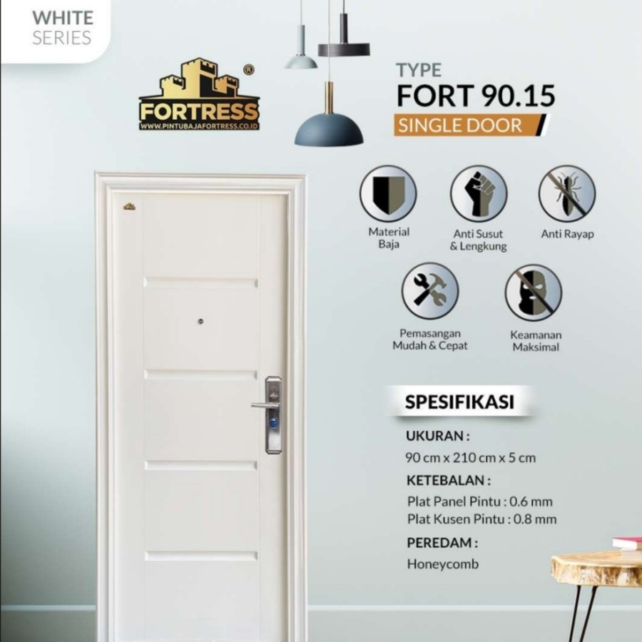 PINTU BAJA FORTRESS / FORTRESS 90.15 Motif Kayu / 90 x 210CM