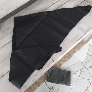 syal hitam polos bijian