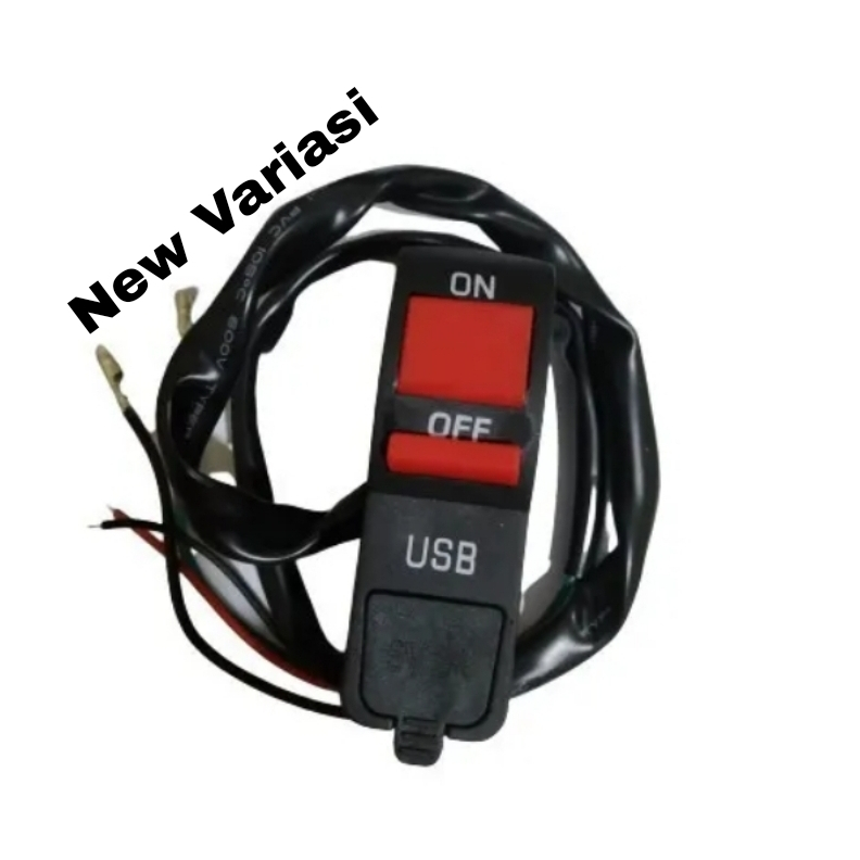 Saklar Motor Variasi Plus USB Saklar On Off Motor