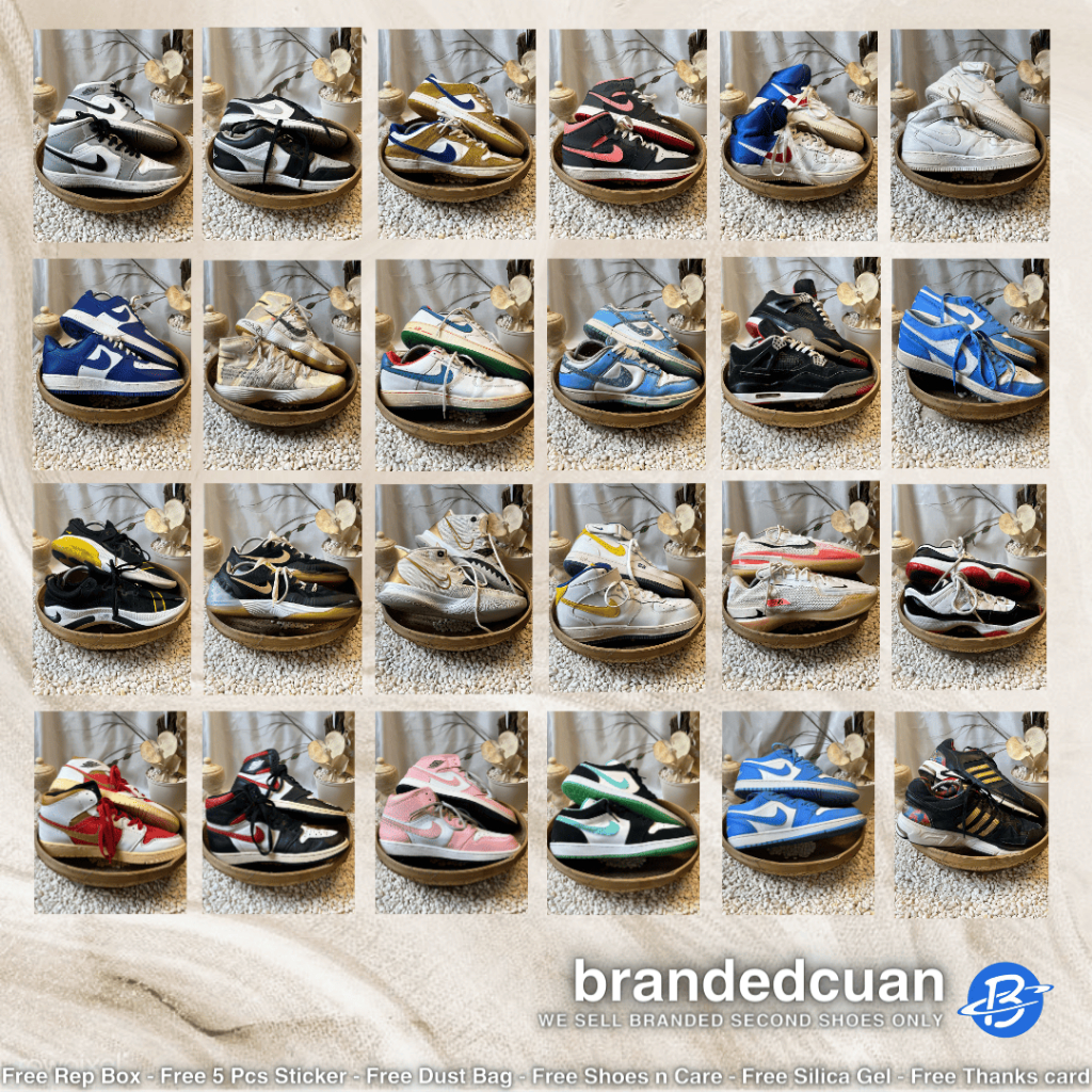 Thrifting Sepatu Second Branded Basket Promo Cuan 100% Realpict