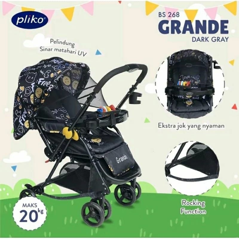 Stroller bayi Pliko grande BS 268 Kereta dorong bayi