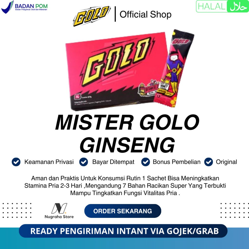 

golo ginseng asli kapsul original official privasi sachet botanical cod untuk pria