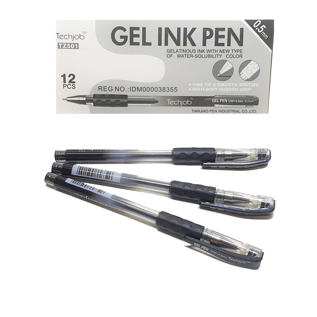 

BOLPOIN / BALLPOINT / PULPEN GEL / PEN GEL / PEN TECHJOB TZ501 HITAM